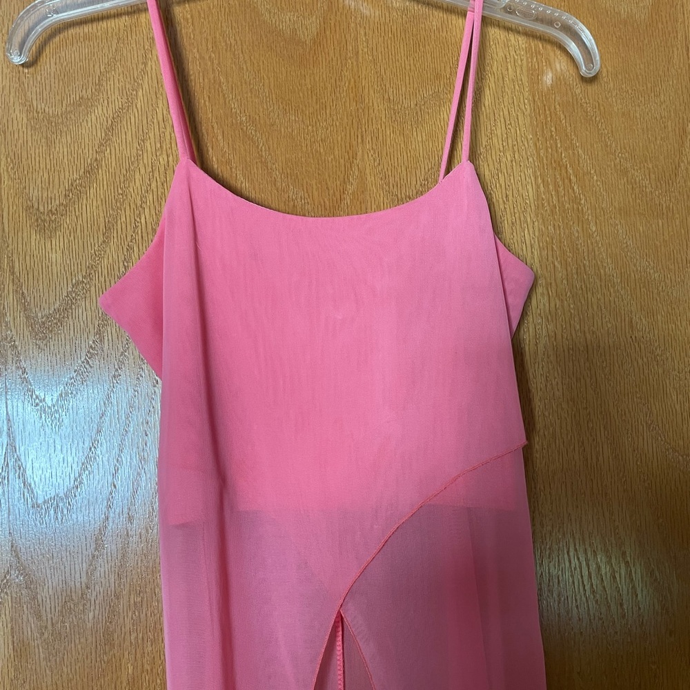 Cropped-front Sheer Tank Sheath, Sz Small